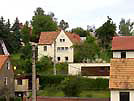 Blick von der "kleinen Sächsischen Schweiz" auf unser Haus -zum Vergrößern anklicken-